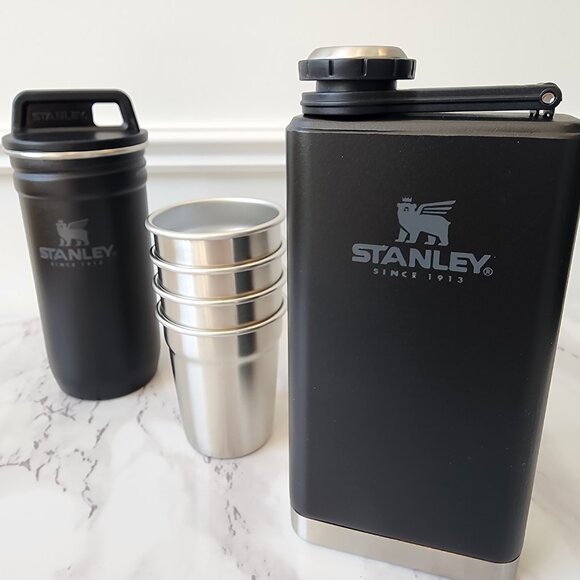 NIB Set of FOUR Stanley Adventure Pre-Party Shot Glass + Flask Set in Black - Picture 10 of 13